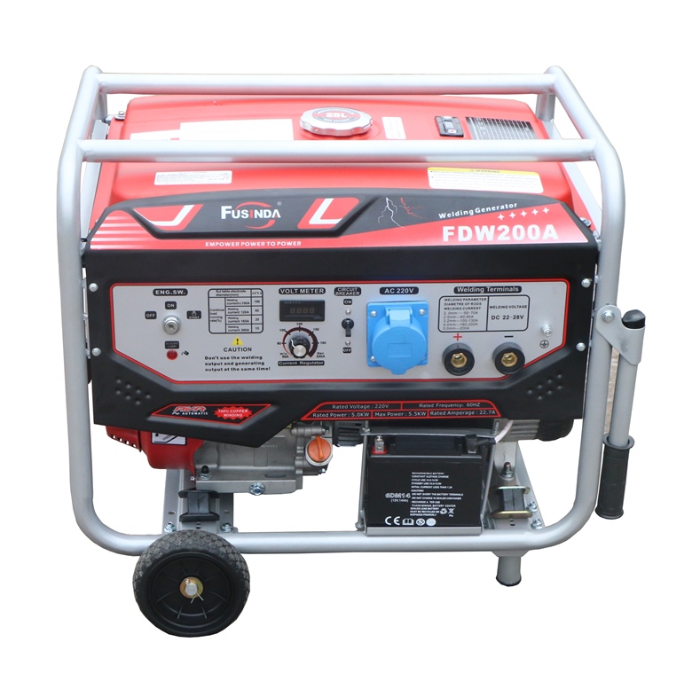 5kw-200A Portable Gasoline The Welding Generator Machine with Price for Sale